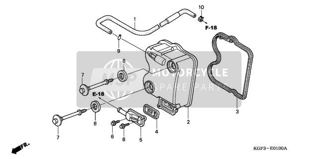 Honda NES125 2001 Cylinder Hoofd Cover voor een 2001 Honda NES125